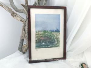 Belle lithographie originale signée et numérotée « Le Lavoir »