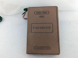 Ancien Agenda Dunod Electricité de 1924