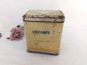 Ancienne boite métal sérigraphiée Poulain Chicorée