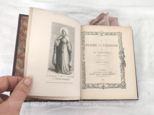 Ancien livre « La Femme Studieuse » par Mgr Dupanloup daté de 1895