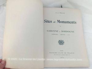 Livre « Sites et Monuments Garonne et Dordogne » de 1904