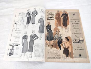 Voici la revue Modes et Travaux de septembre 1947 sur 20 pages avec tout ce qu'il faut pour affronter l'automne et prévoir l'hiver avec élégance tout en voyageant dans les années 40/50