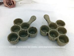 lot de 2 plats vintages de présentation avec 6 emplacements