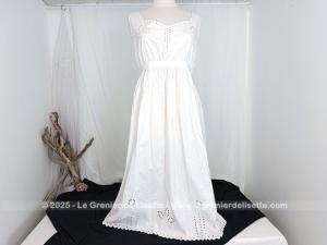 Superbe ancienne sous-robe fait main dentelle ajourée