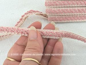 Ancien fin galon passementerie rose shabby