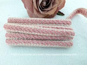 Ancien fin galon passementerie rose shabby
