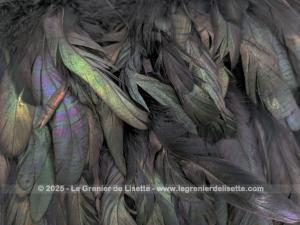 Elégance théâtrale jupe courte en plumes Taille 42/44