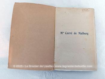 Voici un livre écrit en 1925 par Monseigneur Laveille, sur Madame Carré de Malberg, Fondatrice de la Société des Filles de Saint-François-de Sales, d'après des documents inédits. Très intéressant.