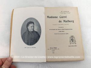 Ancien livre « Madame Carré de Malberg » de 1925