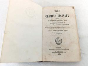 Livre Annales des Chemins Vicinaux de 1846
