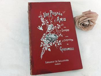 Beau livre, récompense pour un prix de Dessin de la Ville de Marseille par l'Ecole Communale des Garçons des Catalans le 31 juillet 1901. Ouvrage artistique et poétique mettant en scène la nature 20 oiseaux, avec les illustrations correspondantes.