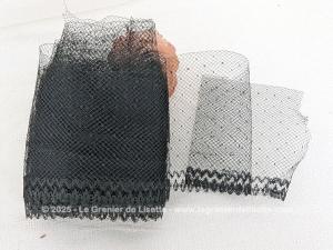 Long coupon résille noire dessins chevrons bordure