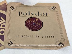 Trio de disques à aiguille 78 Trénet, Montand et Freres Jacques
