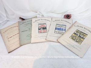 Lot 5 revues « La Petite Illustration » de 1910, 1926, 1928, 1929 et 1930