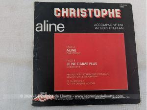 Disque 45T Christophe « Aline » années 70