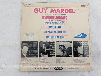 disque 45T de Guy Mardel des années 60 avec 4 titres, dont le plus célèbre est