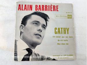 Disque 45T Alain Barrière « Cathy »  années 60