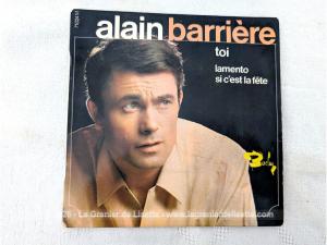 Disque 45T Alain Barrière « Toi » années 60