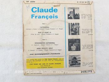 Voici un disque 45T Claude François  des années 60 avec 4 titres, dont le plus célèbre est 