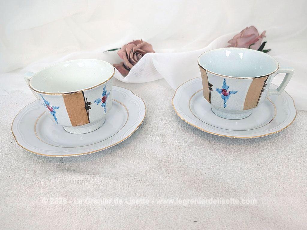 Voici un charmant et vraiment original duo de tasses à café parfait pour un