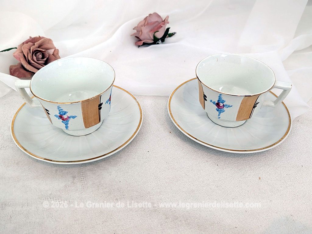 Voici un charmant et vraiment original duo de tasses à café parfait pour un