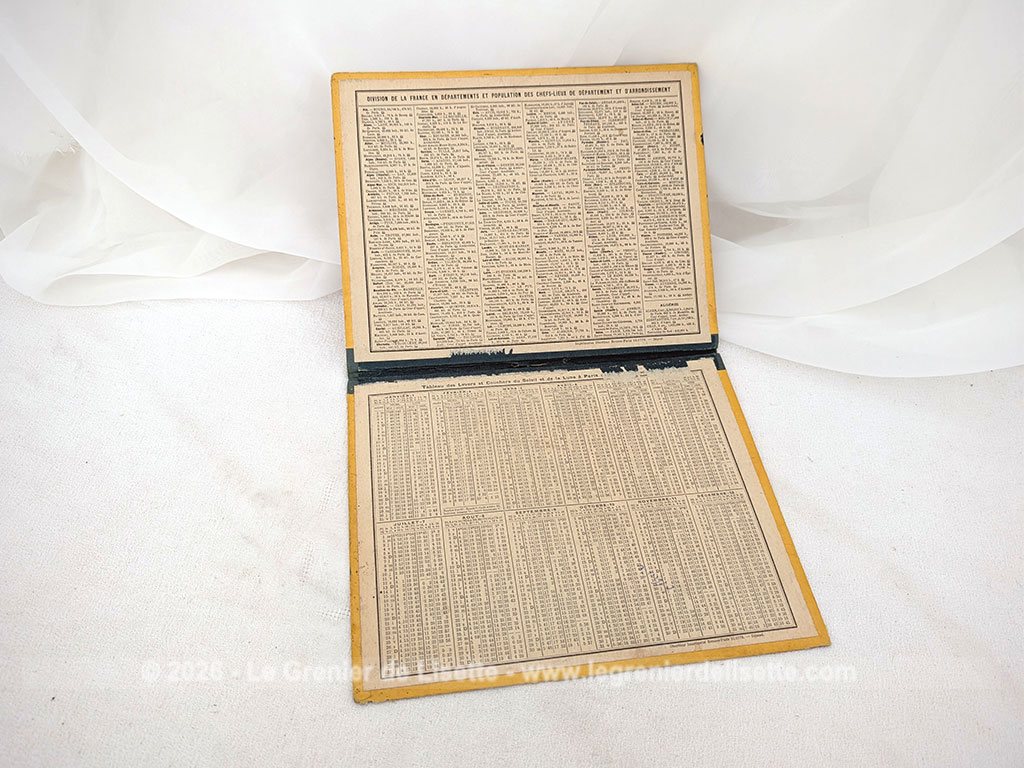 Voici un almanach des Postes et Télégraphes pour l'année 1947 avec une couverture cartonnée usagée indiquant les mois et un dos vierge. Pas de feuillet intérieur. Que de charme dans ces images usées par le temps !