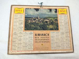 Almanach des Postes et Télégraphes 1952 avec feuillets