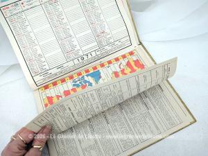 Almanach cartonné des PTT de 1971 avec 10 feuillets