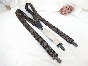 Paire de bretelles homme motifs médaillons rétro – chic