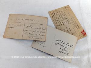 Lot de 3 cartes postales anciennes Poisson 1er Avril