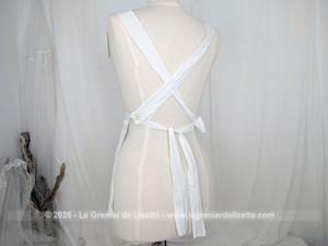 Ancien et beau tablier « soubrette » à plastron fait main