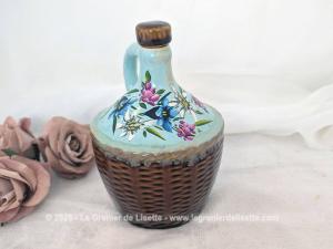 Ancienne bouteille liqueur style Dame Jeanne souvenir Savines le Lac