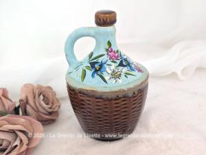 Ancienne bouteille liqueur style Dame Jeanne souvenir Savines le Lac
