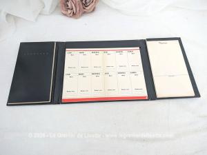 Original organisateur de bureau triptyque cuir noir