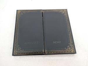 Original organisateur de bureau triptyque cuir noir