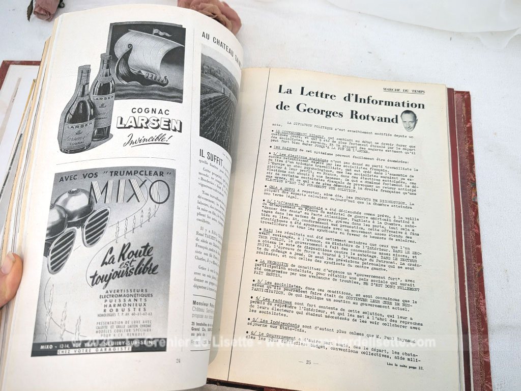 Voici gros volume ancien regroupant les 6 premiers numéros de la célèbre revue