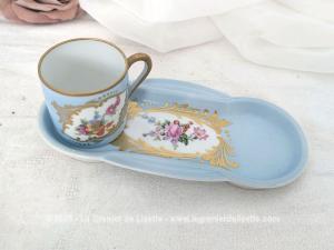 Tasse et plateau mignardises porcelaine Limoges années 50/60